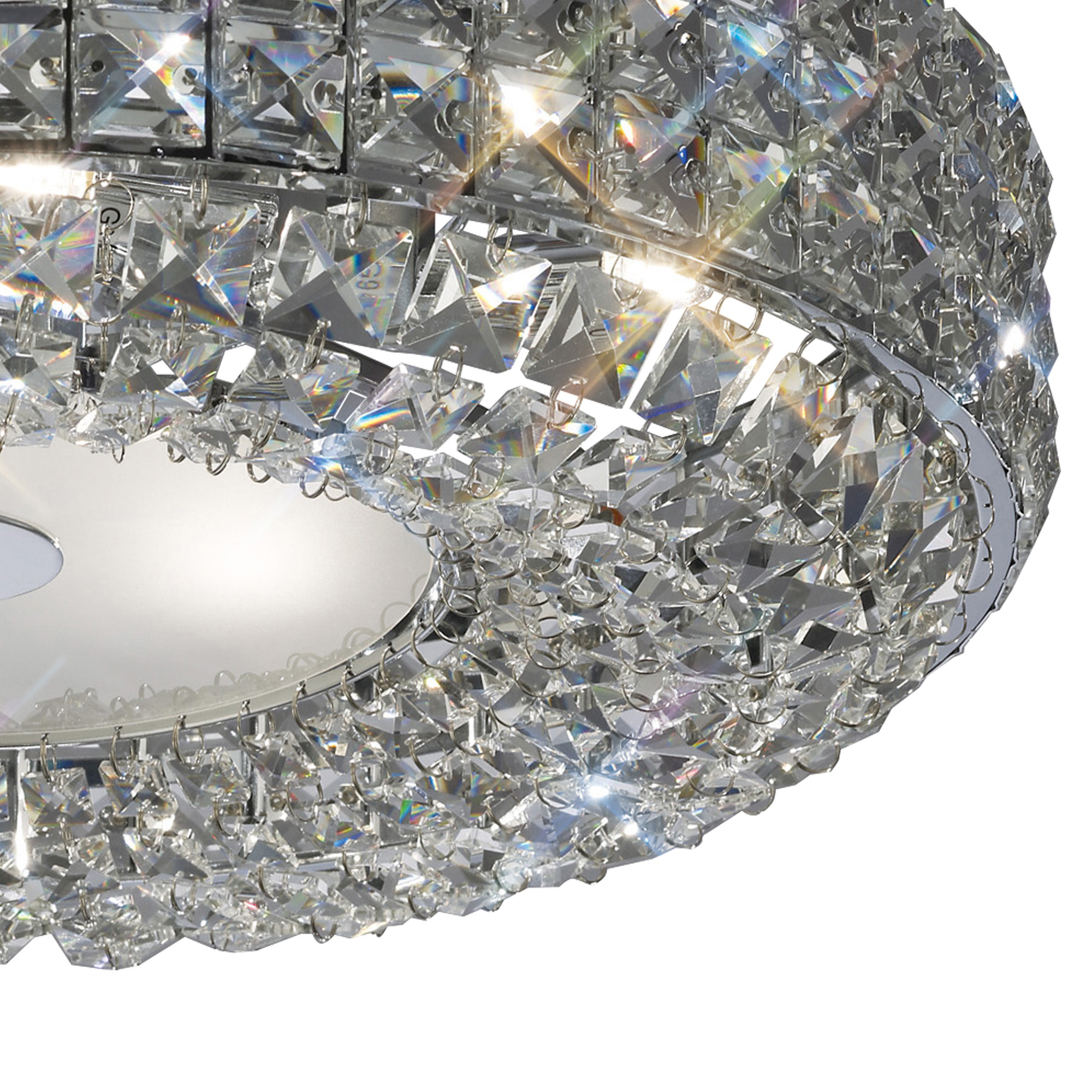 Enya Crystal Ceiling Lights Diyas Flush Crystal Fittings